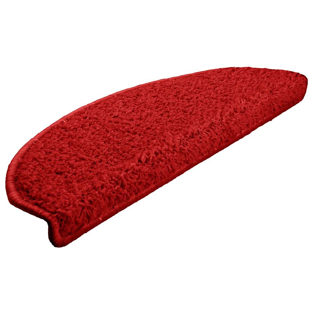 Vidaxl Mat à escalier 15 st 65x21x4 cm rouge