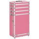 Vidaxl Makeup chariot en aluminium rose