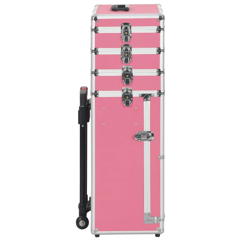 Vidaxl Makeup chariot en aluminium rose