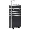 Vidaxl Maquillage chariot en aluminium noir