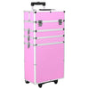 Vidaxl Makeup chariot en aluminium rose