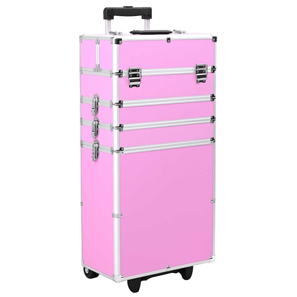 Vidaxl Makeup chariot en aluminium rose
