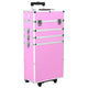 Vidaxl Makeup chariot en aluminium rose