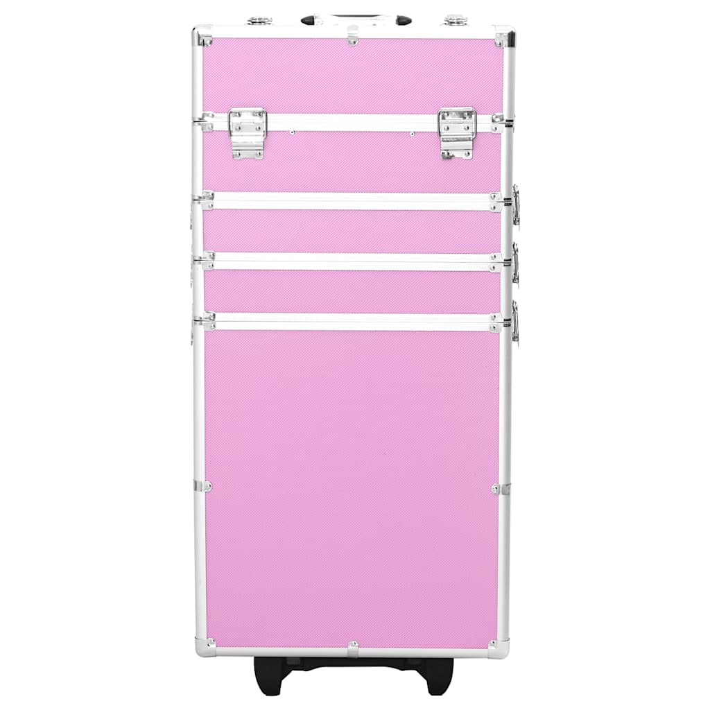 Vidaxl Makeup chariot en aluminium rose