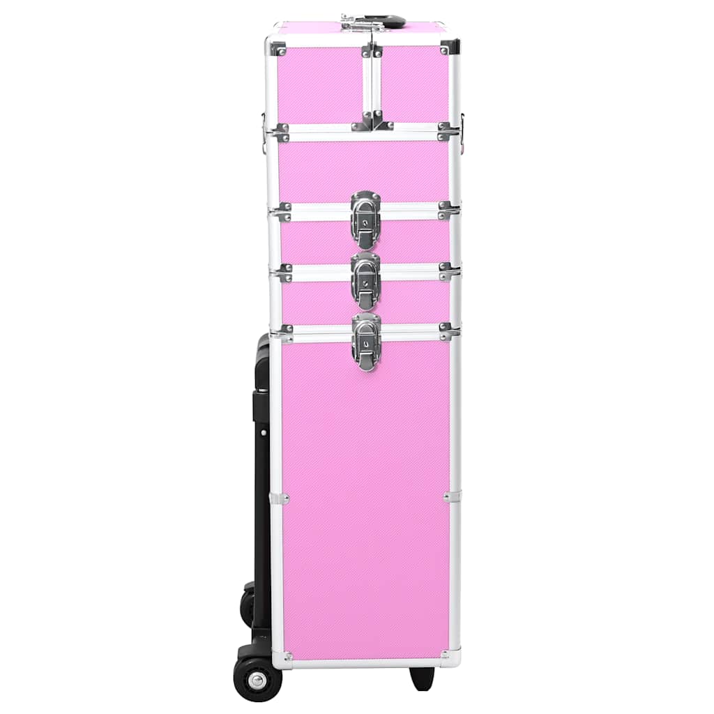 Vidaxl Makeup chariot en aluminium rose
