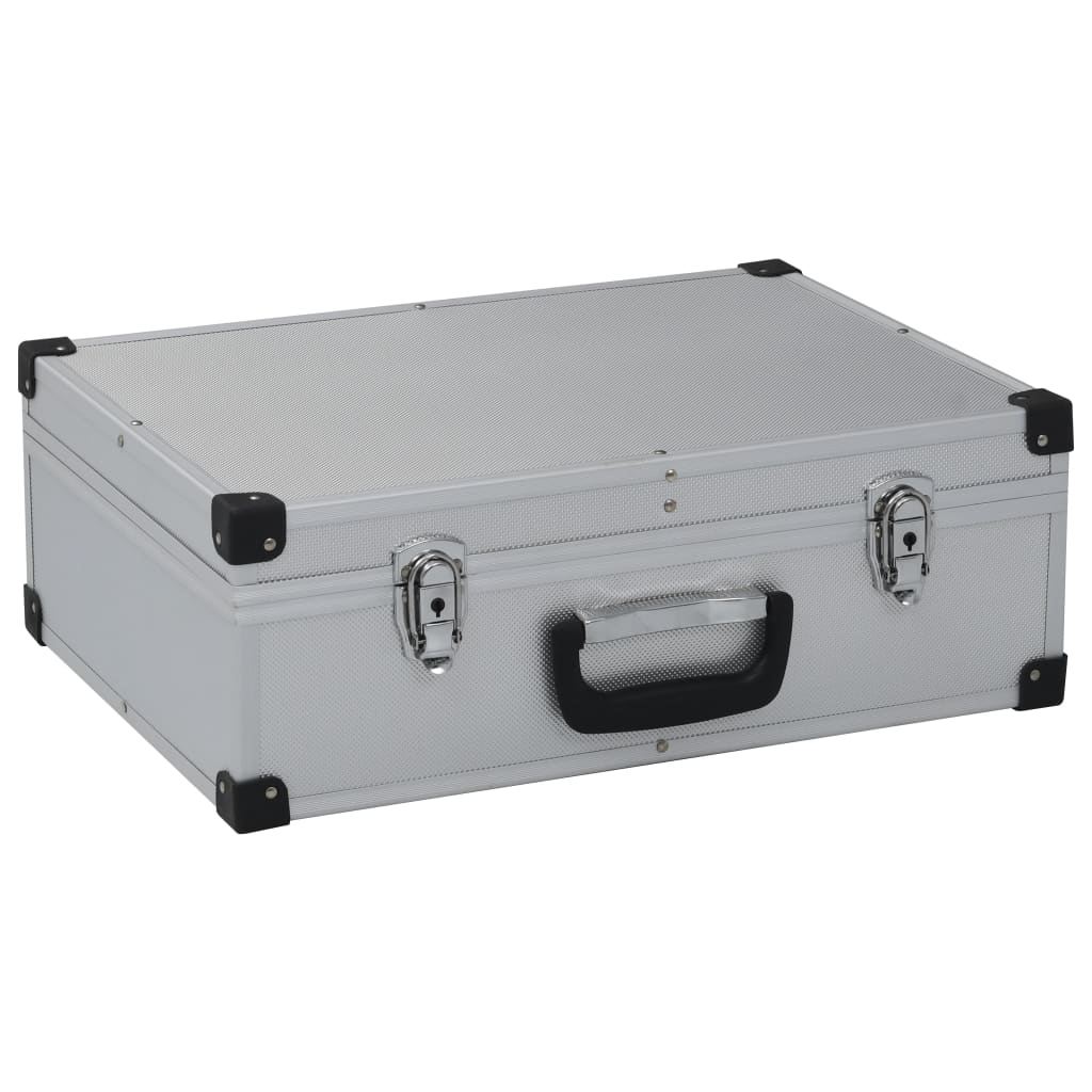 Vidaxl Tool Case 46x33x16 cm en aluminium argent coloré