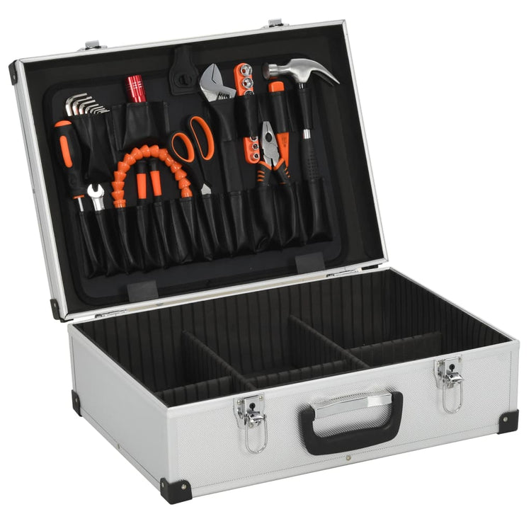 Vidaxl Tool Case 46x33x16 cm en aluminium argent coloré
