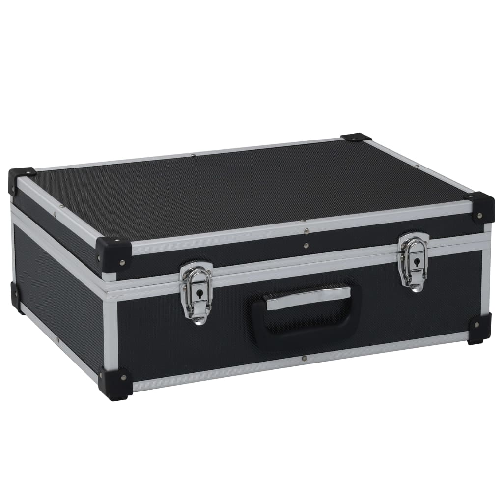 Vidaxl Tool Case 46x33x16 cm en aluminium noir