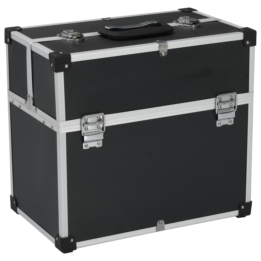 Vidaxl Tool Case 38x22.5x34 cm en aluminium noir