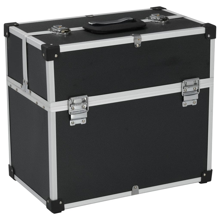 Vidaxl Tool Case 38x22.5x34 cm en aluminium noir