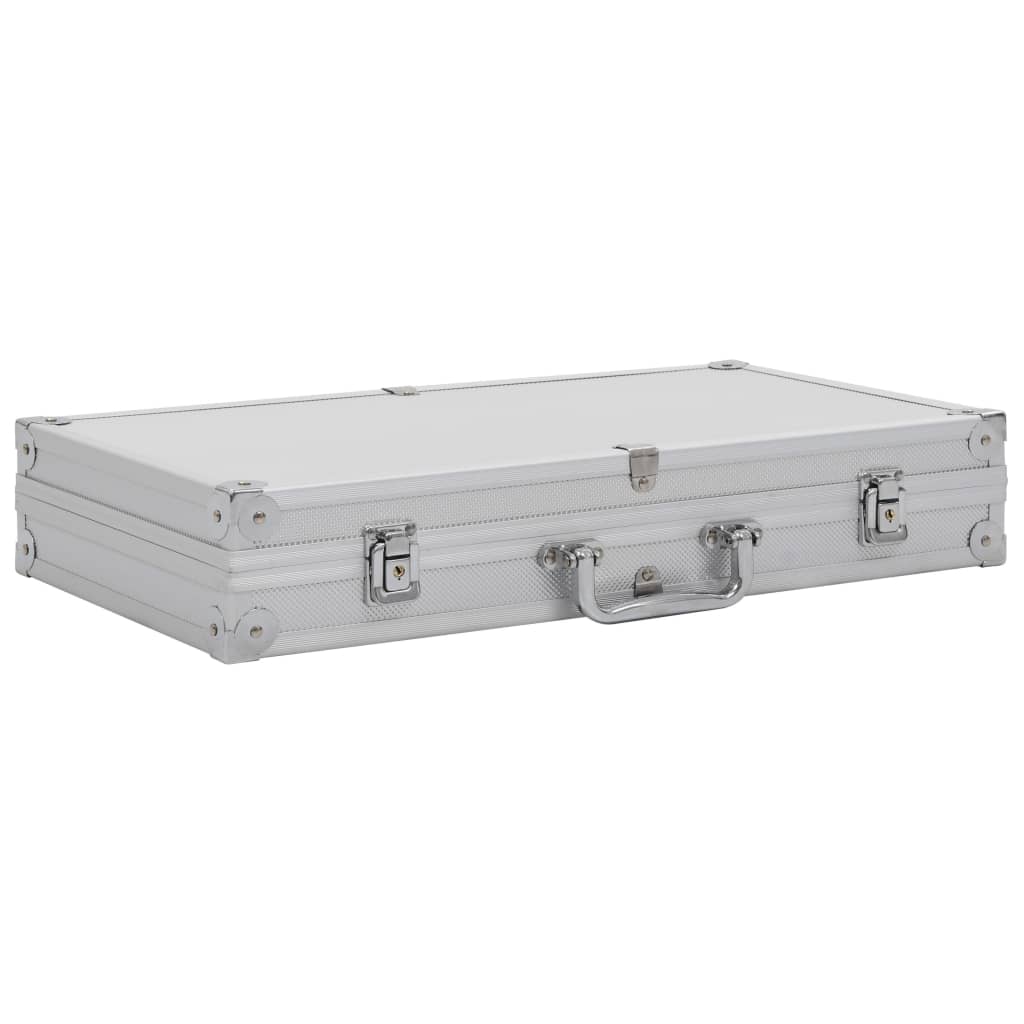 Vidaxl wapenkoffer aluminium argent coloré