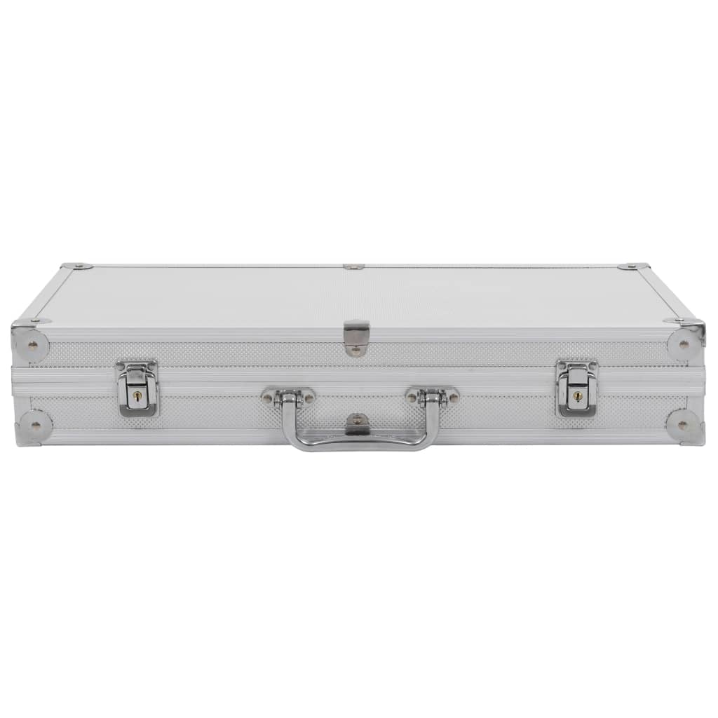 Vidaxl wapenkoffer aluminium argent coloré