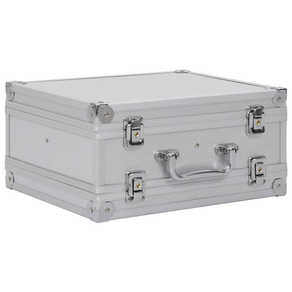 Vidaxl wapenkoffer aluminium argent coloré