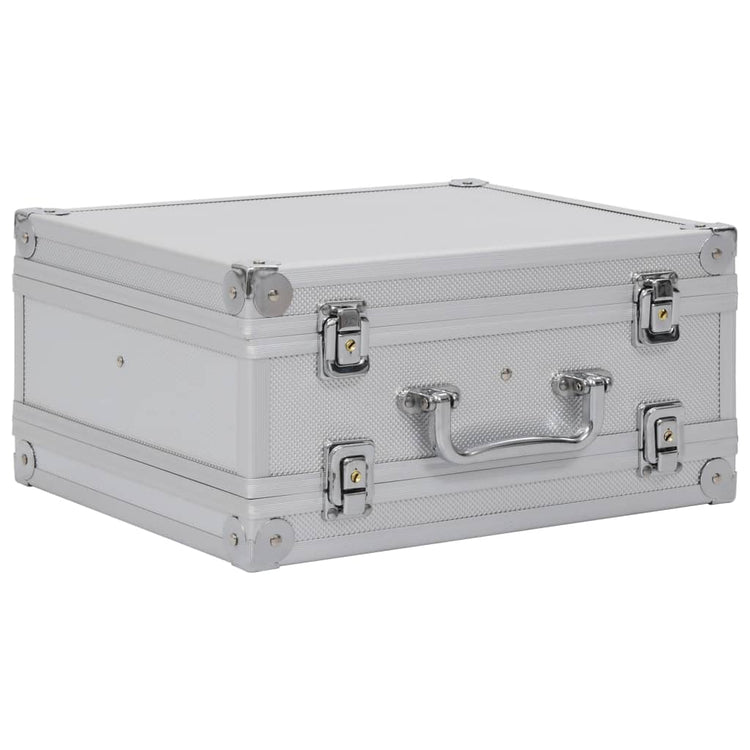 Vidaxl wapenkoffer aluminium argent coloré