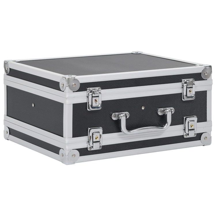 Vidaxl wapenkoffer aluminium noir