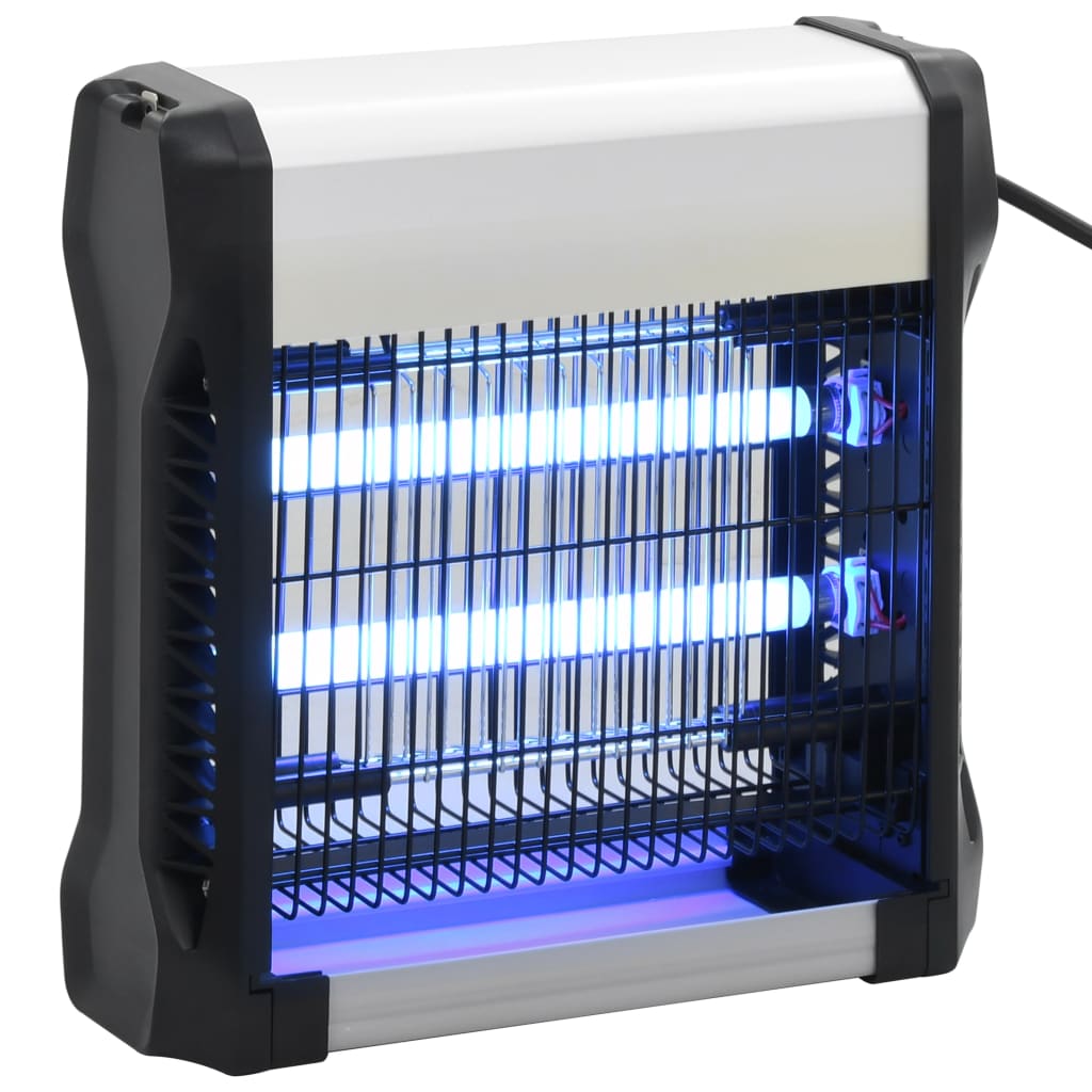 Vidaxl vliegendoder 12 w aluminium noir