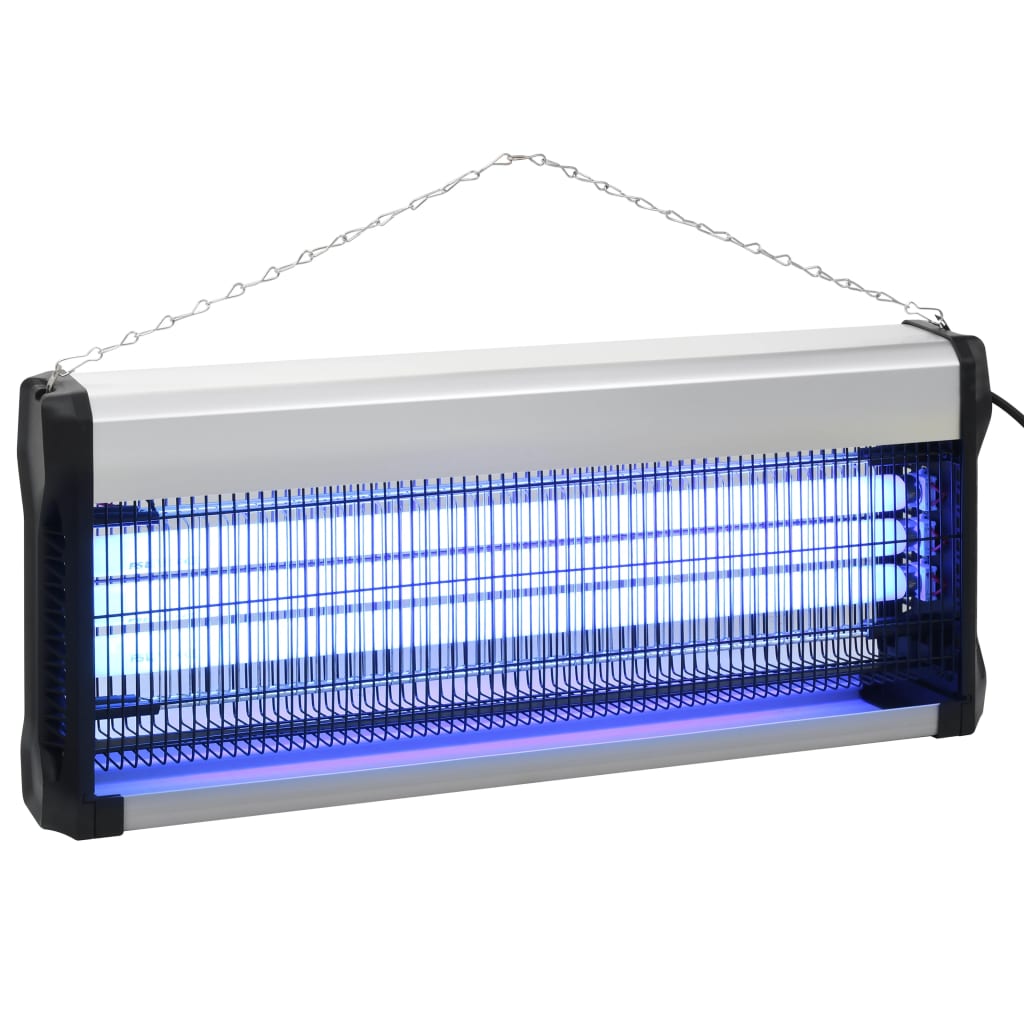 Vidaxl insectdoor tueur 60 w aluminium noir