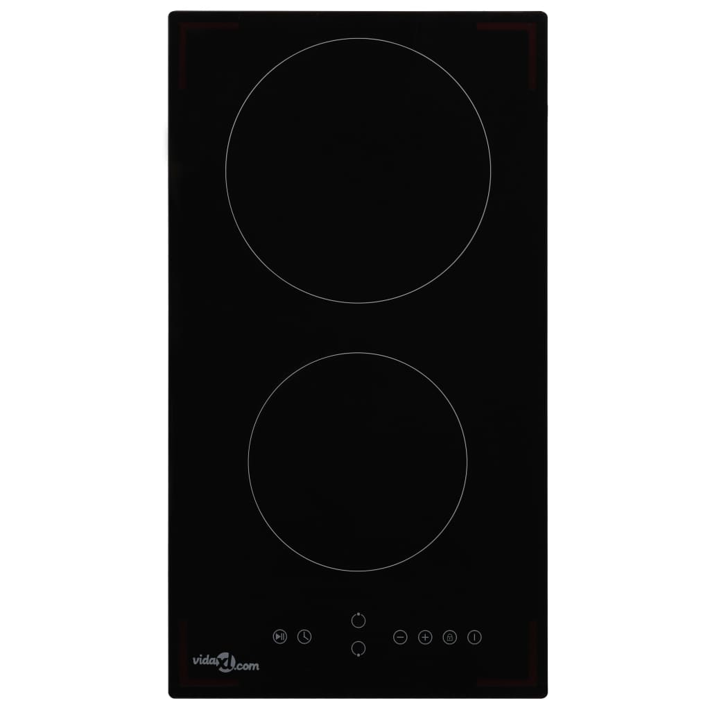 Vidaxl Ceramic Hob avec 2 zones de cuisson Contrôle tactile 3000 W