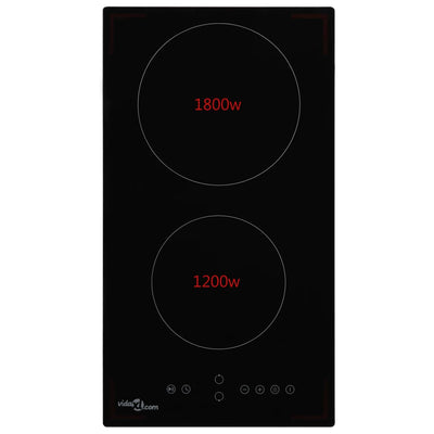 Vidaxl Ceramic Hob avec 2 zones de cuisson Contrôle tactile 3000 W