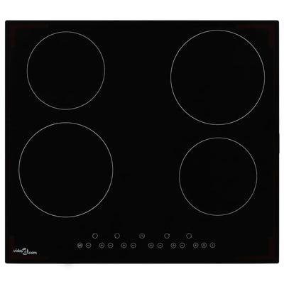 Vidaxl Ceramic Hob avec 4 zones de cuisson Contrôle tactile 6000 W