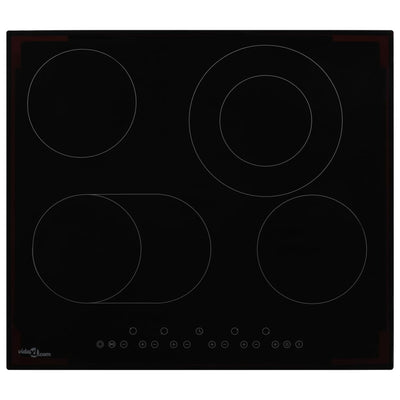 Vidaxl Ceramic Hob avec 4 zones de cuisson Contrôle tactile 6600 W