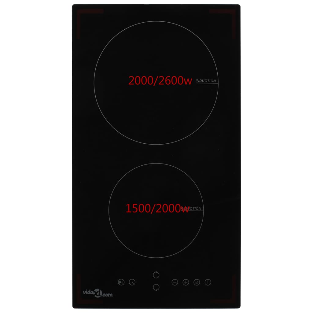 Vidaxl Induction Hob avec 2 zones de cuisson