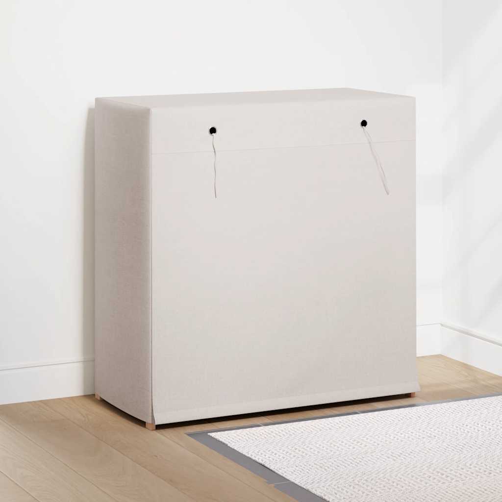 Armoire à chaussures vidaxl avec couvercle 79x40x80 cm tissu blanc
