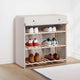 Armoire à chaussures vidaxl avec couvercle 79x40x80 cm tissu blanc