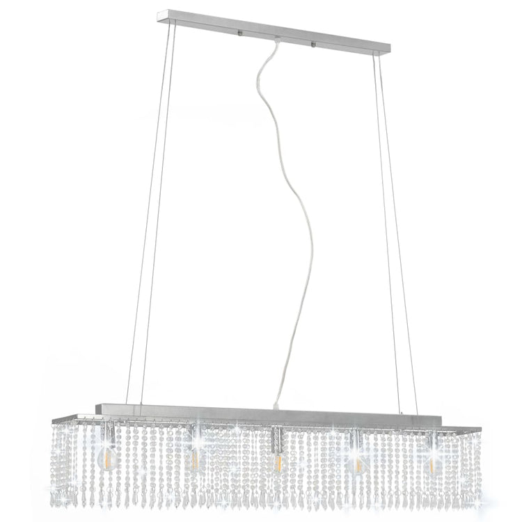 Vidaxl plafond avec perles en cristal 104 cm de couleur argentée