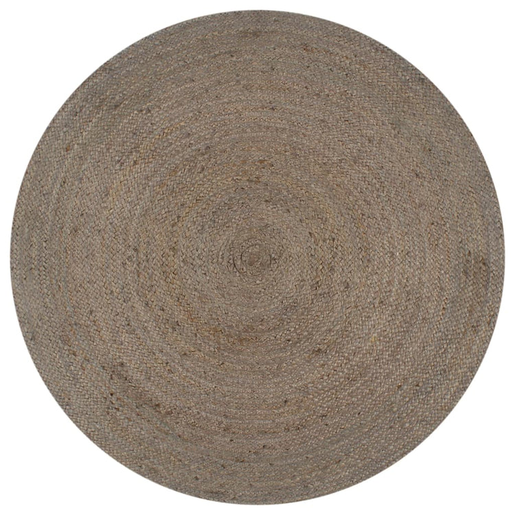 Vidaxl tapis fait à la main autour de 90 cm de jute gris