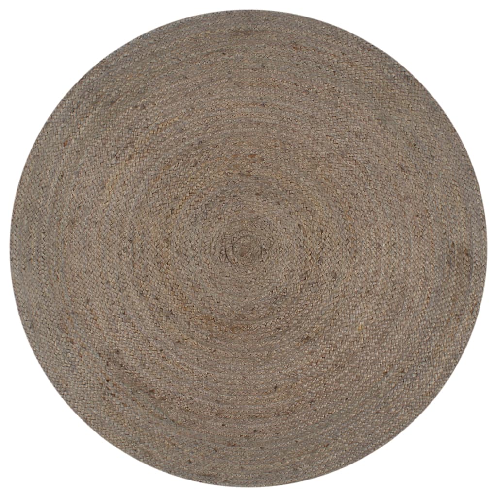 Vidaxl tapis fait à la main autour de 120 cm de jute de jute