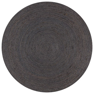 Vidaxl tapis fait à la main autour de 150 cm de jute gris foncé