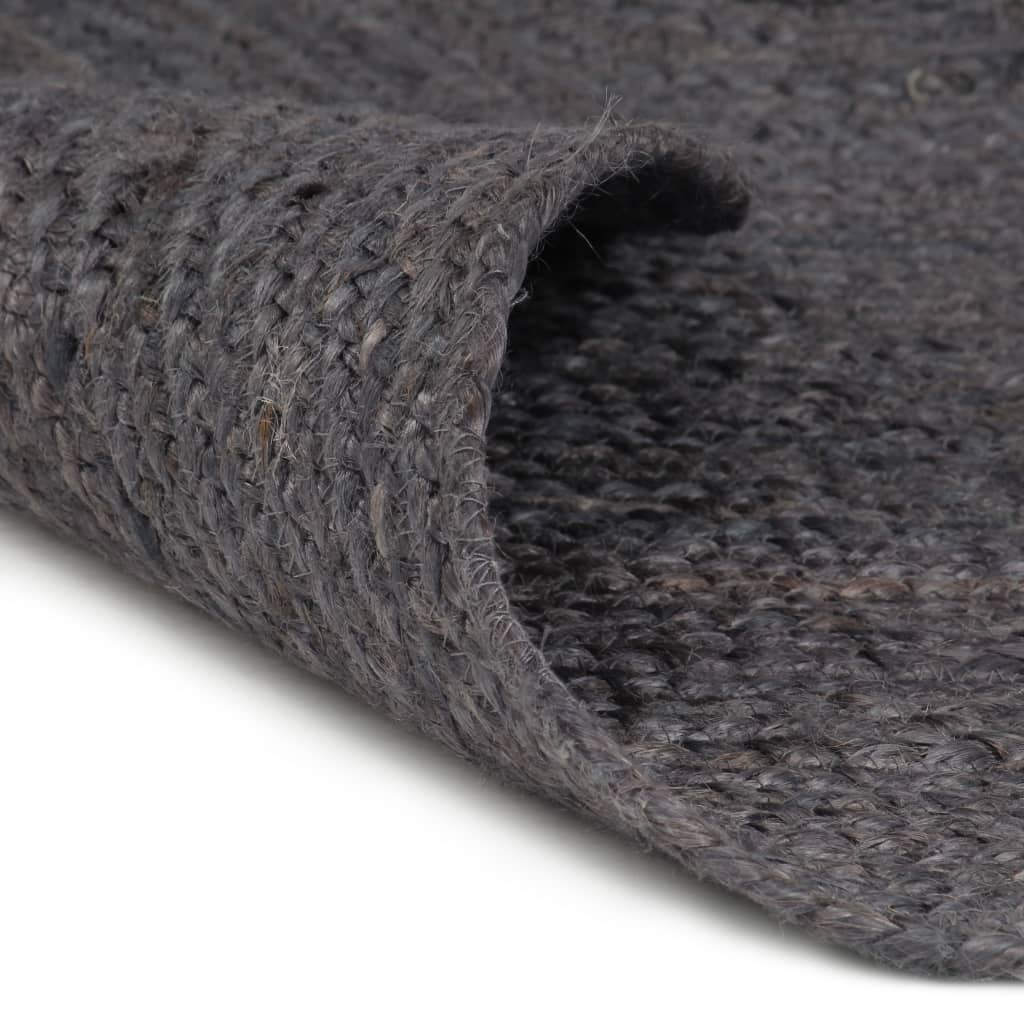 Vidaxl tapis fait à la main autour de 150 cm de jute gris foncé
