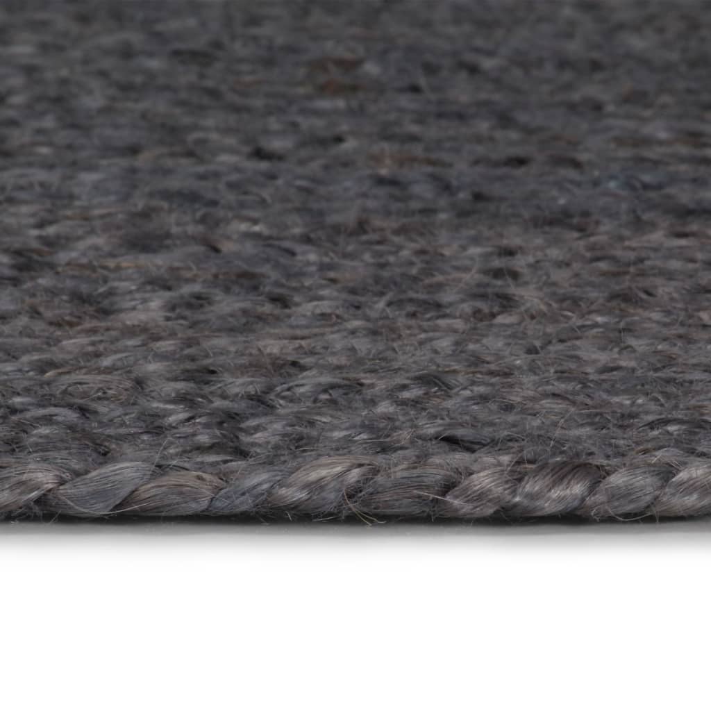 Vidaxl tapis fait à la main autour de 150 cm de jute gris foncé