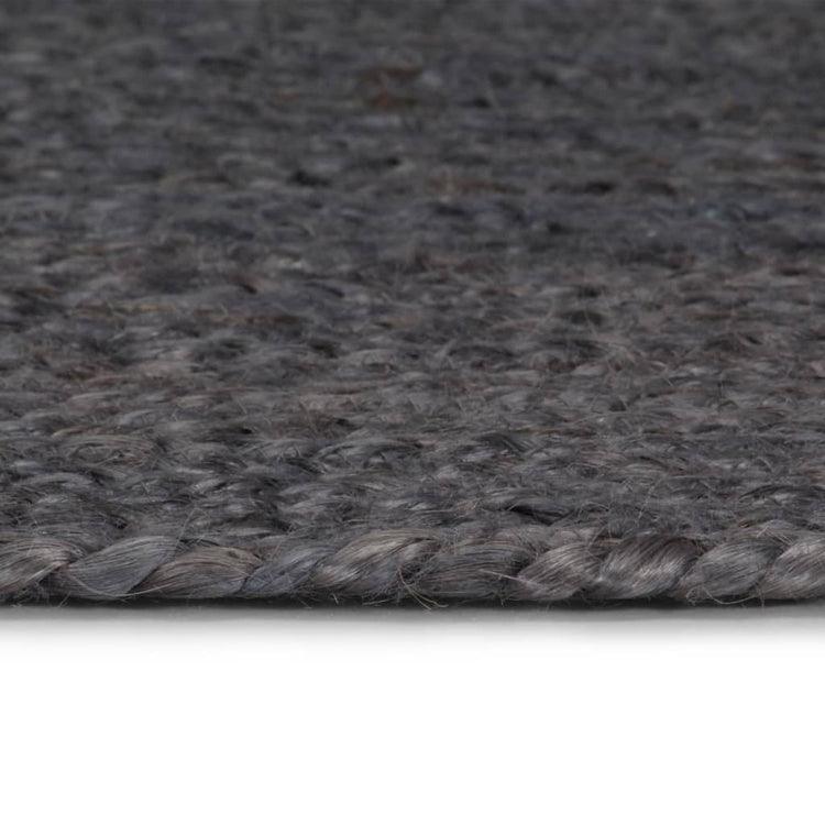Vidaxl tapis fait à la main autour de 150 cm de jute gris foncé
