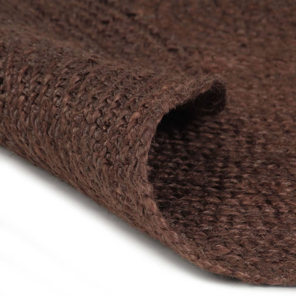 Vidaxl tapis fait à la main autour de 120 cm de jute brun