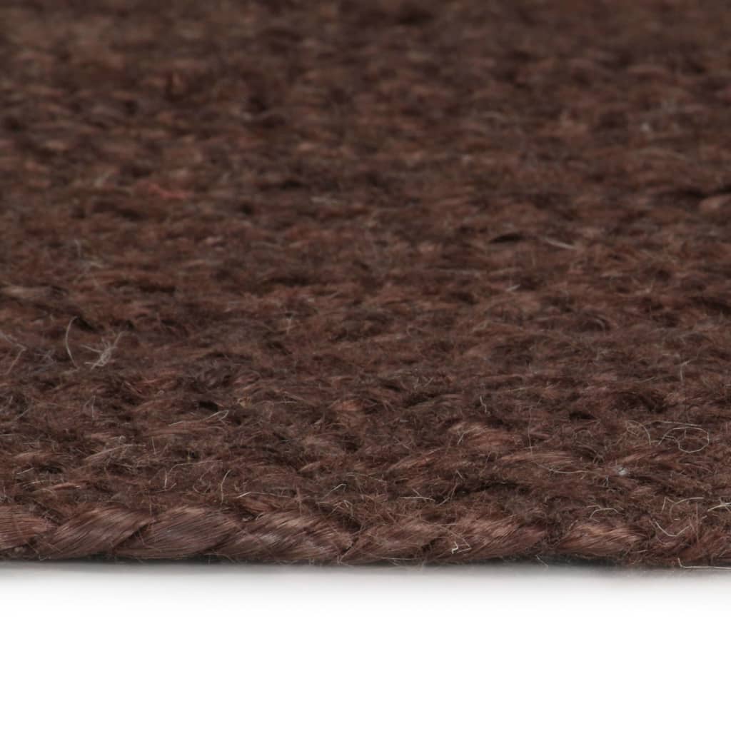 Vidaxl tapis fait à la main autour de 120 cm de jute brun