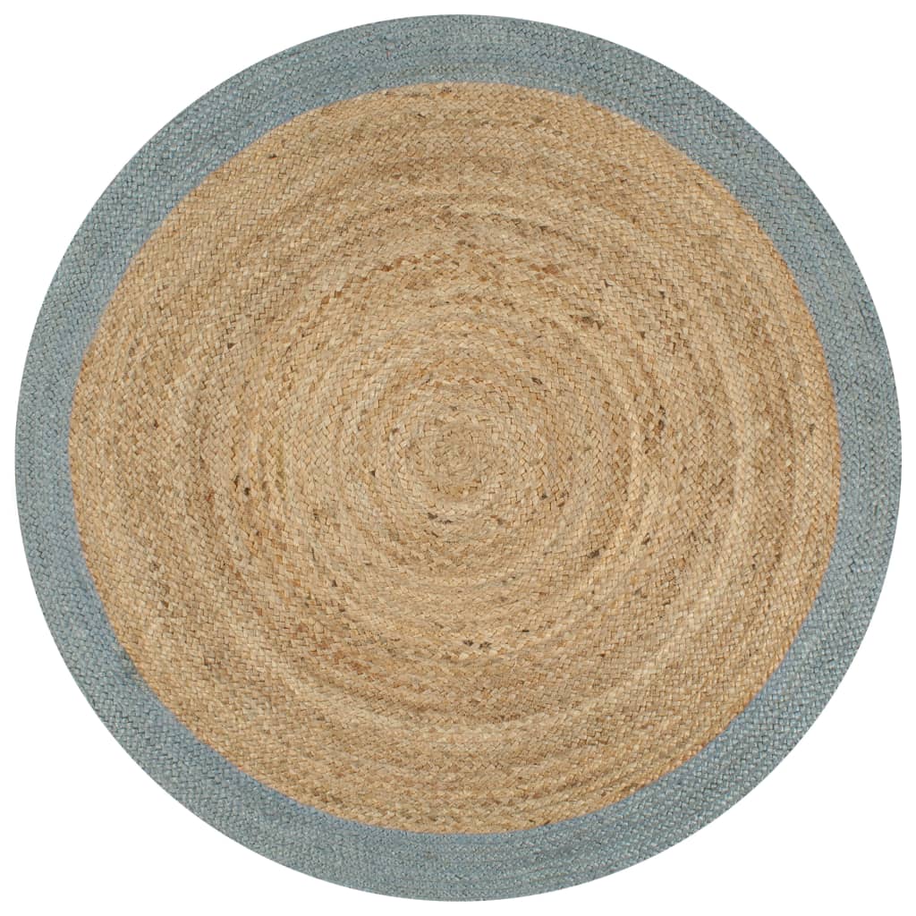 Viaxl tapis fait à la main avec une frontière d'olive 120 cm jute