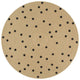 Viaxl tapis fait à la main avec imprimer Polkadot 120 cm jute