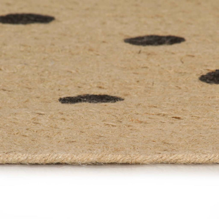 Viaxl tapis fait à la main avec imprimer Polkadot 120 cm jute