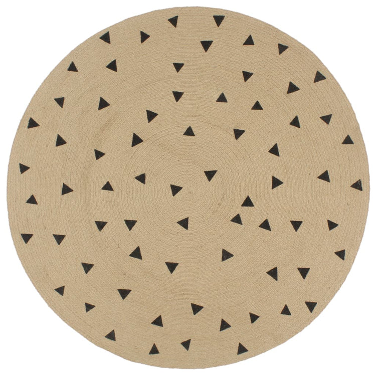 Viaxl tapis fait à la main avec Triangle Imprimer 90 cm Jute