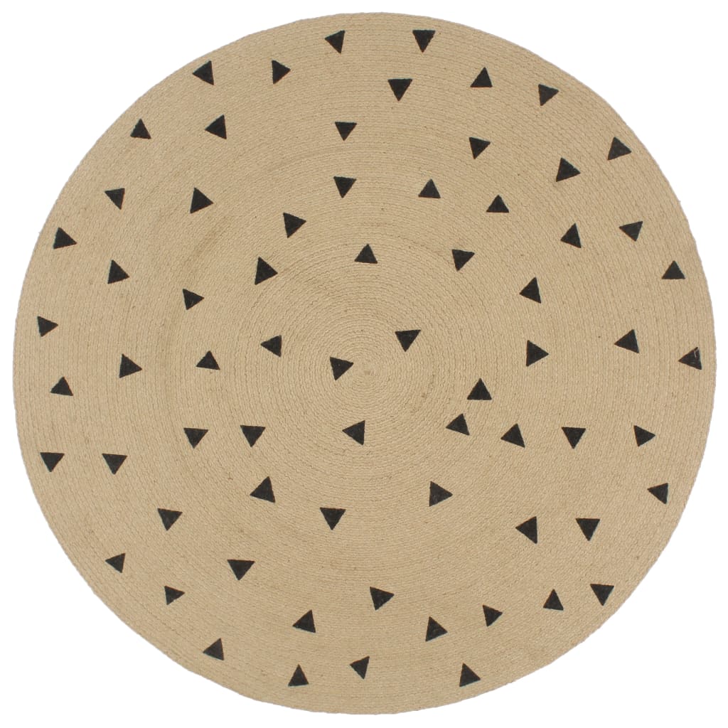 Viaxl tapis fait à la main avec un triangle imprimer 150 cm jute