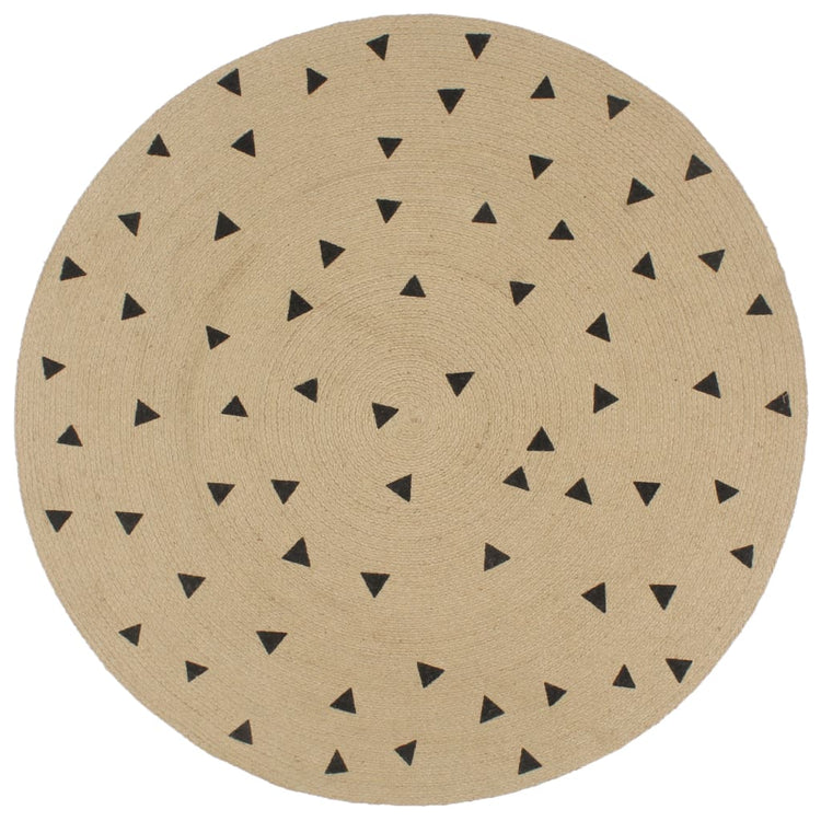 Viaxl tapis fait à la main avec un triangle imprimer 150 cm jute