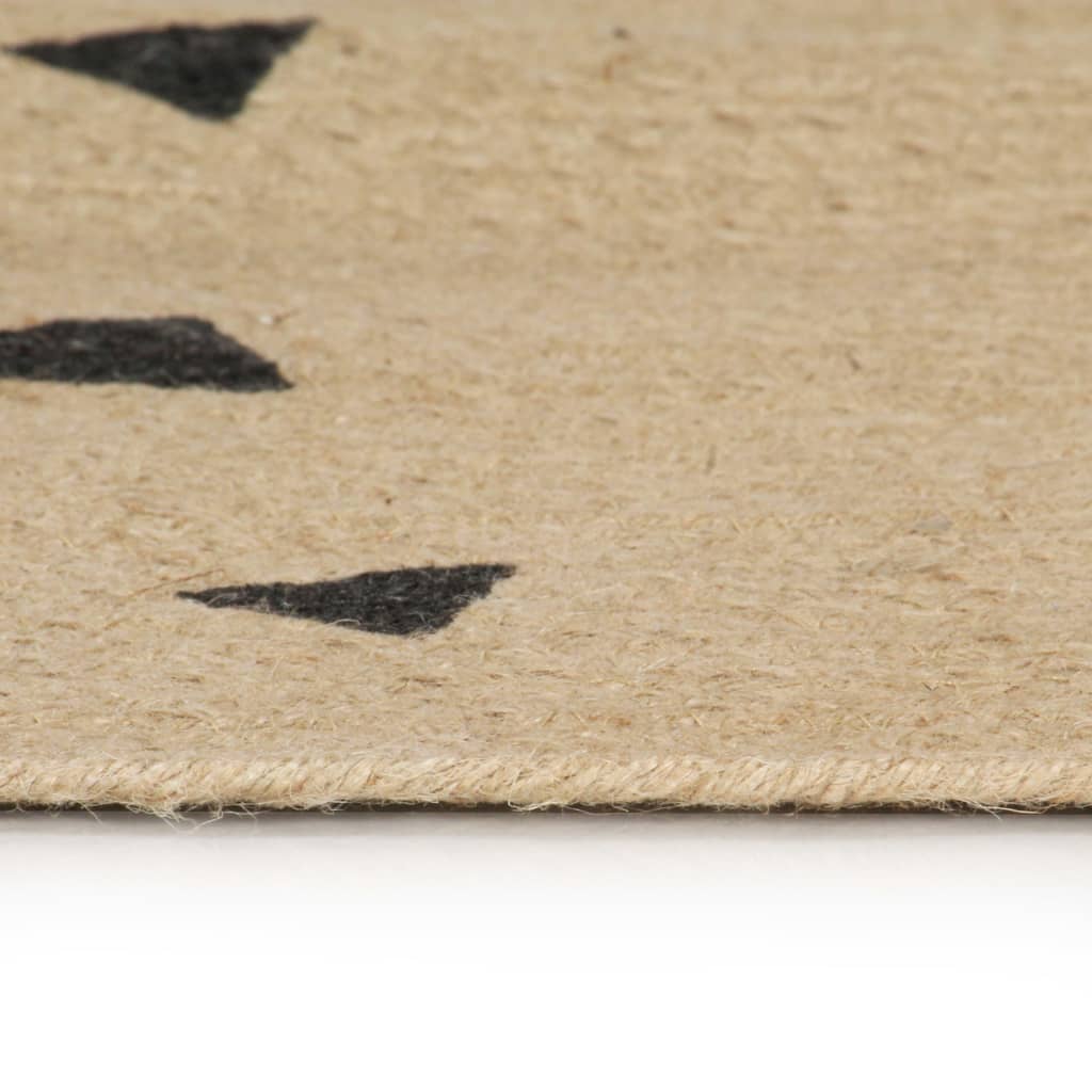 Viaxl tapis fait à la main avec un triangle imprimer 150 cm jute