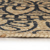 Viaxl tapis fait à la main avec un jute de 120 cm en bleu foncé 120 cm