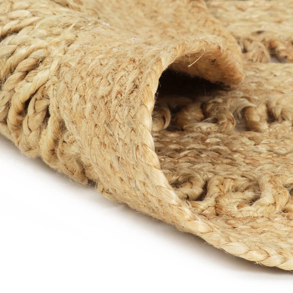 Vidaxl tapis à la main 90 cm jute tressée