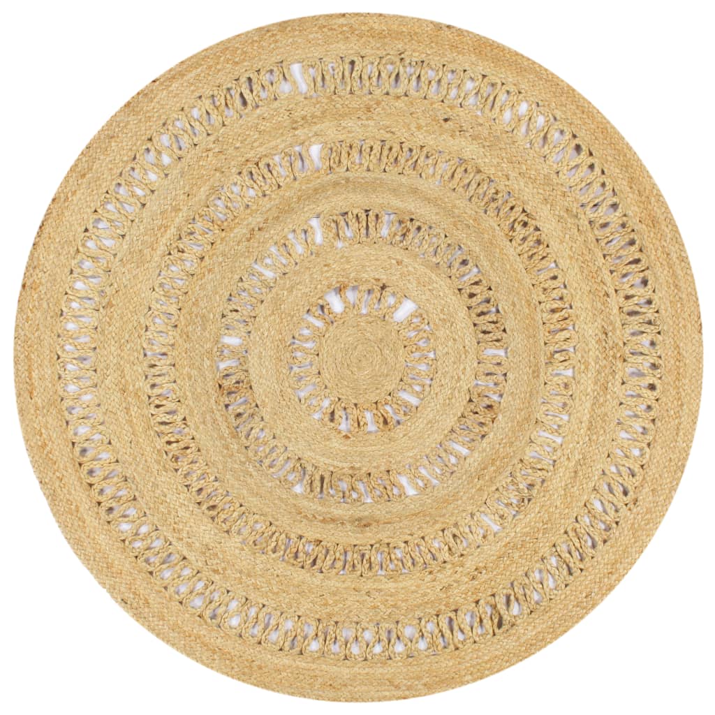 Viaxl tapis à la main 120 cm Jute tressée