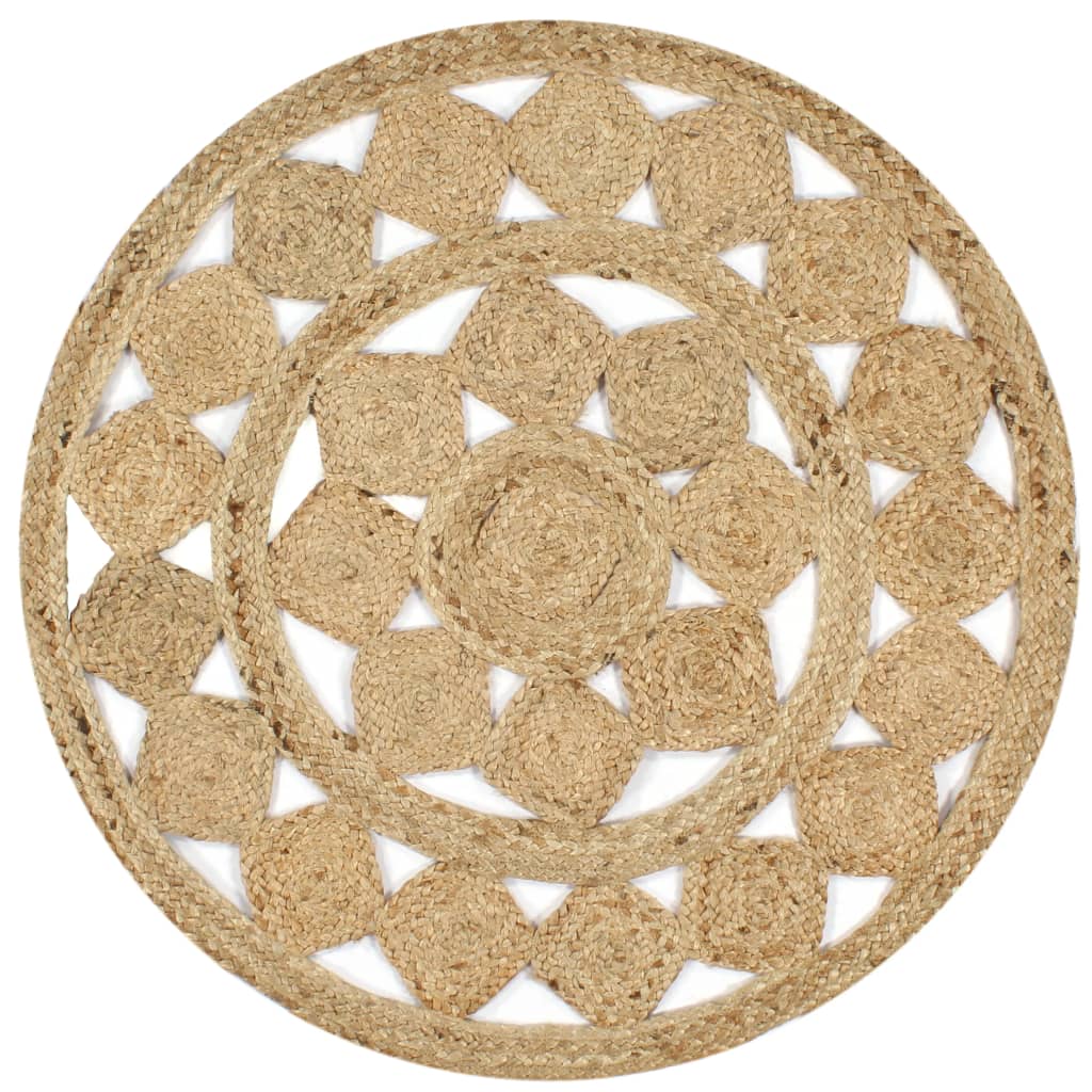 Vidaxl tapis à la main 150 cm jute tressée