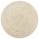 Vidaxl tapis fait à la main 90 cm jute blanc et naturel