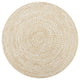 Vidaxl tapis fait à la main 150 cm jute blanc et naturel